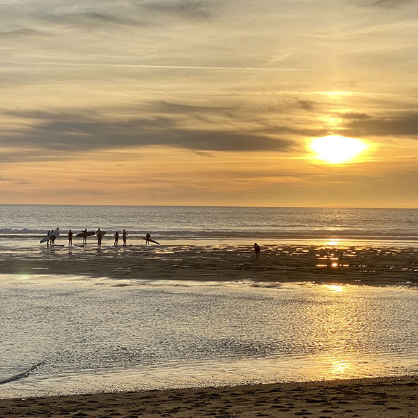 La plage dans le sud des Landes